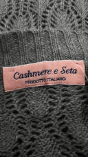 Cardigan a V traforato CASHMERE e seta