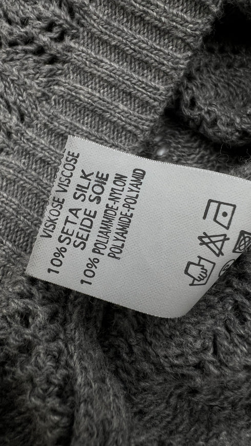Cardigan a V traforato