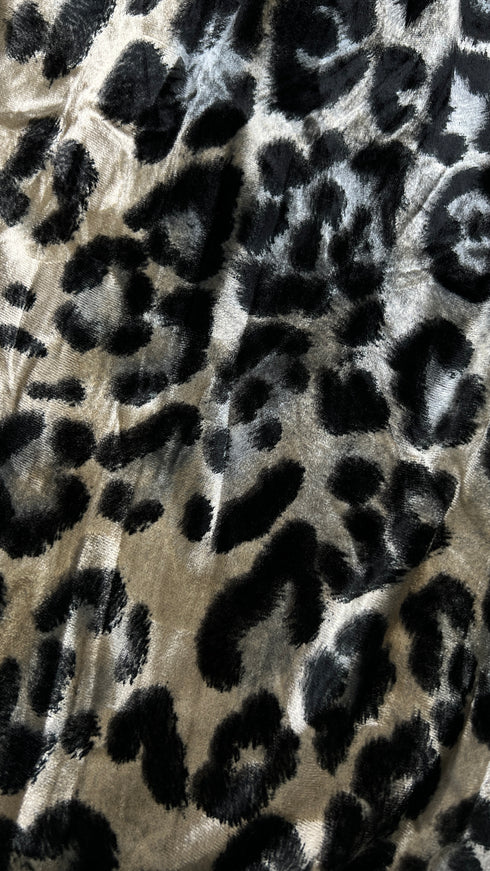 Cardigan velluto satin animalier