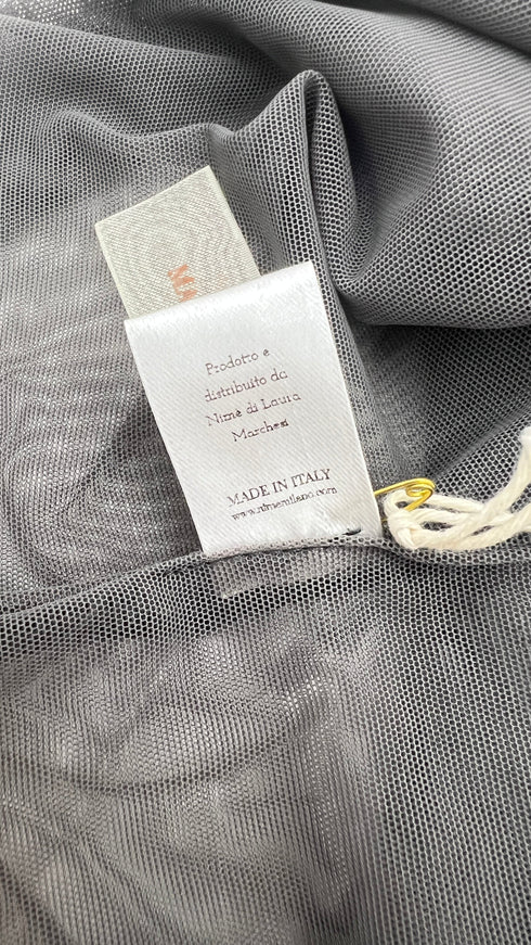 Top in tulle con cartellino