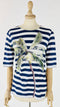 T-shirt a righe bianco / blu