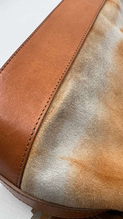 Borsa in suede con frange