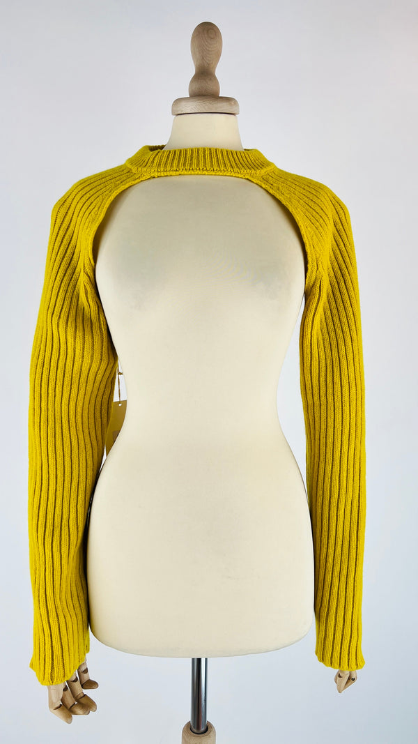 Coprispalle in maglia con cartellino