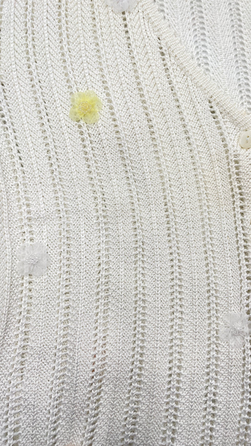Cardigan fiori applicati