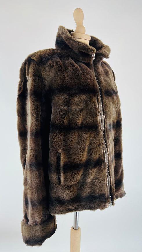 Pelliccia con strass