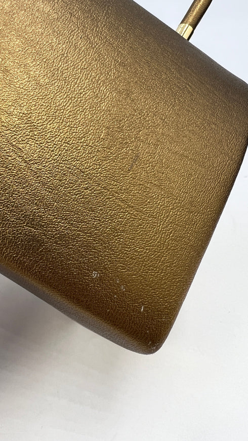Borsa bauletto ecopelle dorata