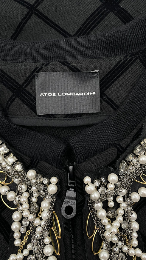 Giacca a rombi e perle