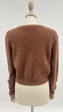 Cardigan teddy con fiocchi MiLk white