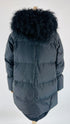 Piumino con cappuccio in pelliccia