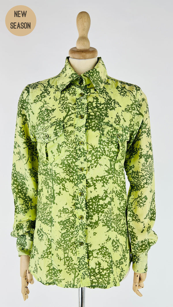 Camicia leggera fantasia alberi