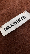 Cardigan teddy con fiocchi MiLk white