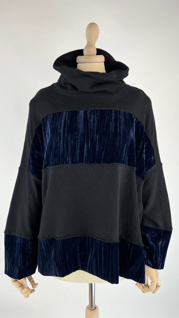 Maglia inserti in velluto