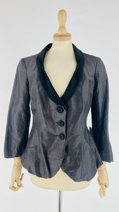 Blazer shantung ramié e seta