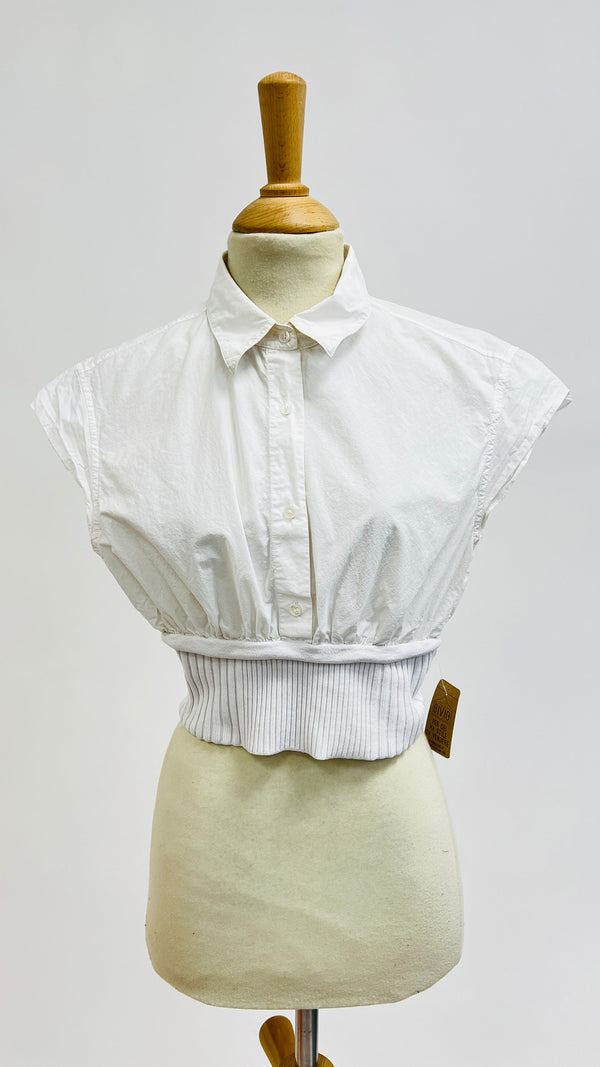 Camicia smanicata bianca