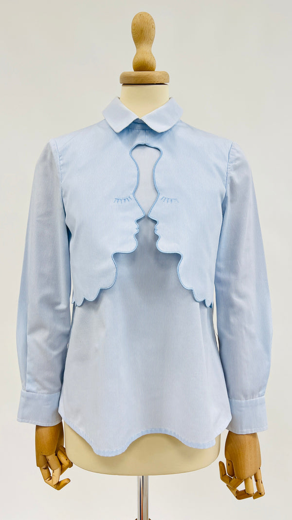 Camicia a righe “Kissing Face”