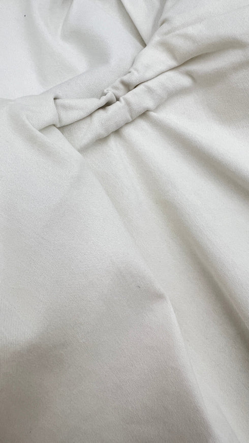 Top bianco smanicato