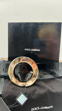 Cintura fibbia rotonda con cartellino Dolce & Gabbana