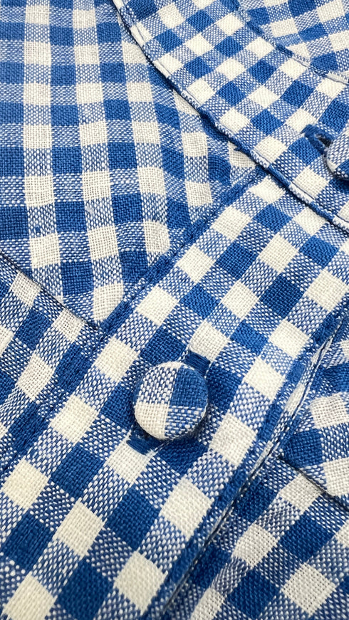 Blusa in vichy azzurro