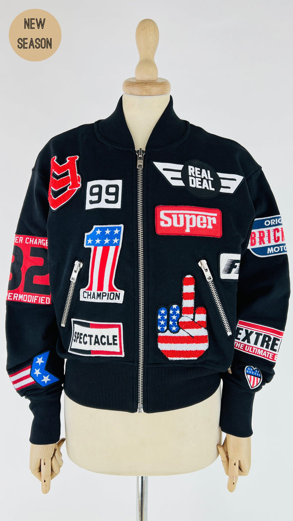 Bomber leggero con patches