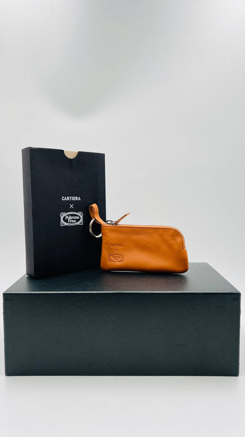 Porta chiavi in pelle upcycled