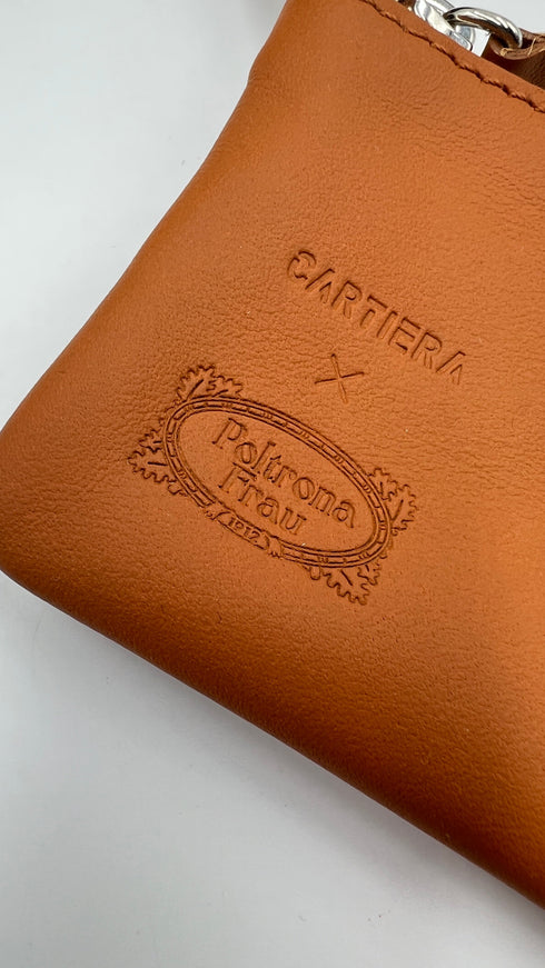 Porta chiavi in pelle upcycled