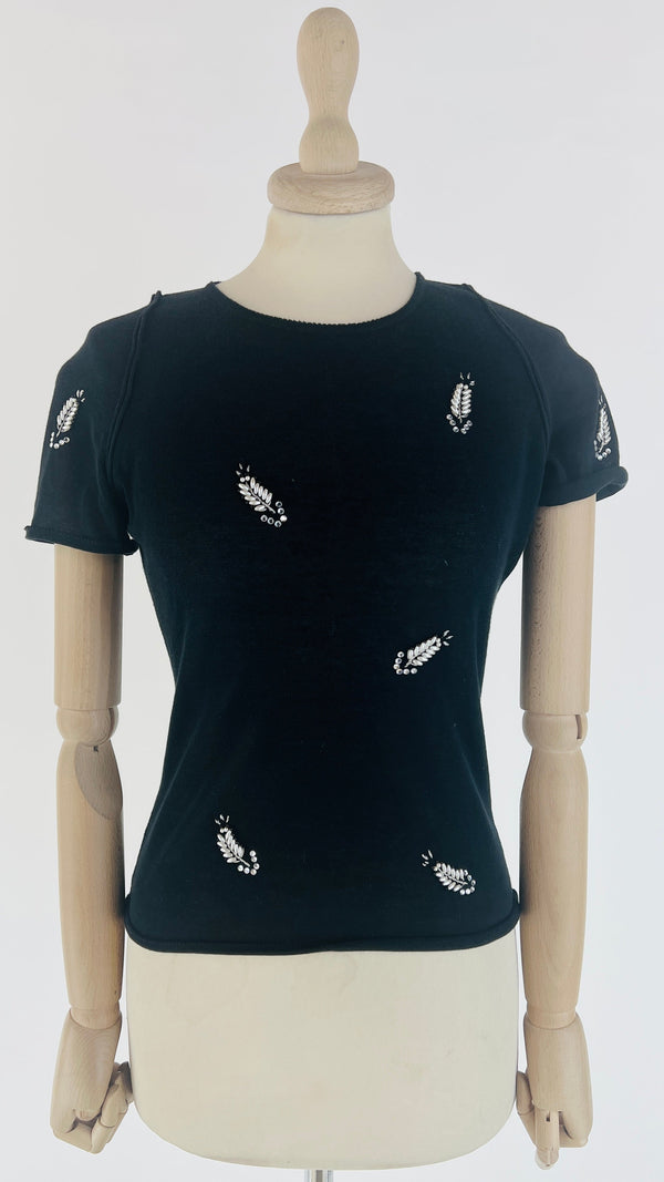 Top con spighe decorative