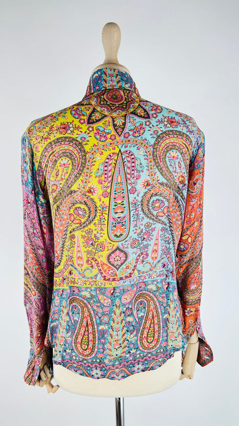 Camicia paisley in seta