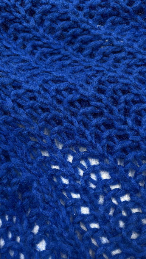 Maglione traforato blu
