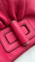 Borsa a spalla in pelle fucsia