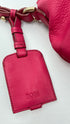 Borsa a spalla in pelle fucsia