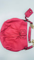 Borsa a spalla in pelle fucsia