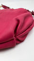 Borsa a spalla in pelle fucsia