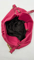 Borsa a spalla in pelle fucsia