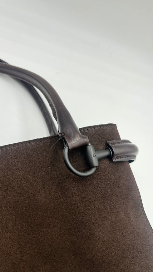 Borsa “Horsebit” marrone