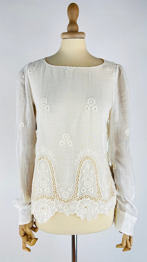 Blusa ricami in pizzo