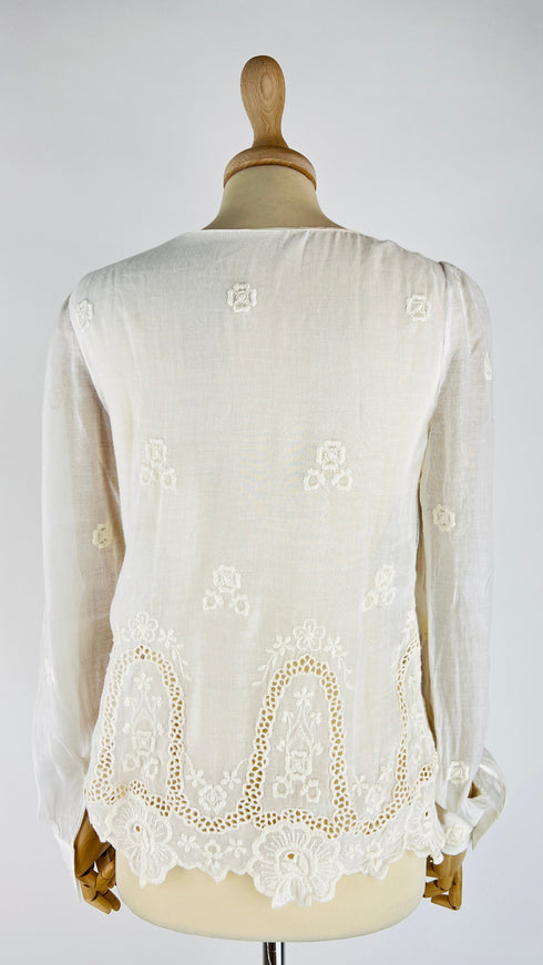 Blusa ricami in pizzo