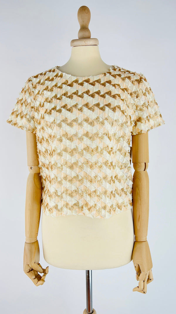 Top paillettes dorate