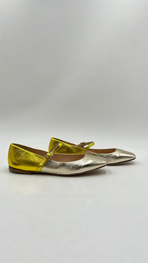 Ballerine “Mary Jane” argento/oro
