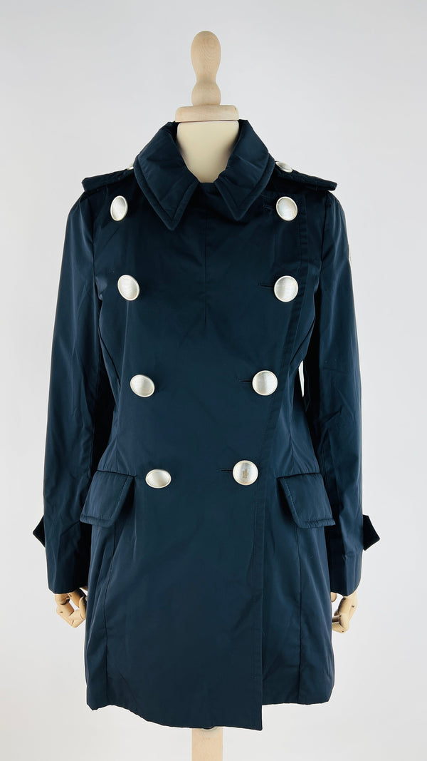 Trench blu doppiopetto