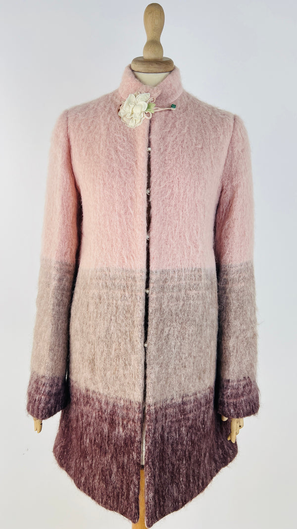 Cappotto dégradé con rosa