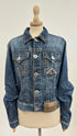 Giacca denim impunturata