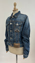 Giacca denim impunturata