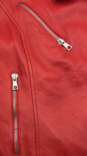 Chiodo in pelle rosso Unsigned