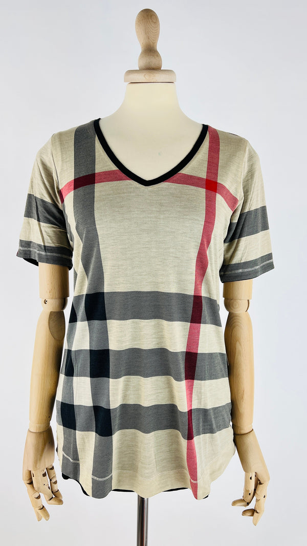 T-shirt V tartan