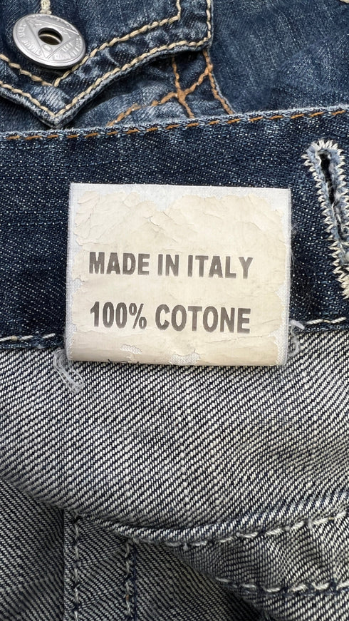 Giacca denim impunturata