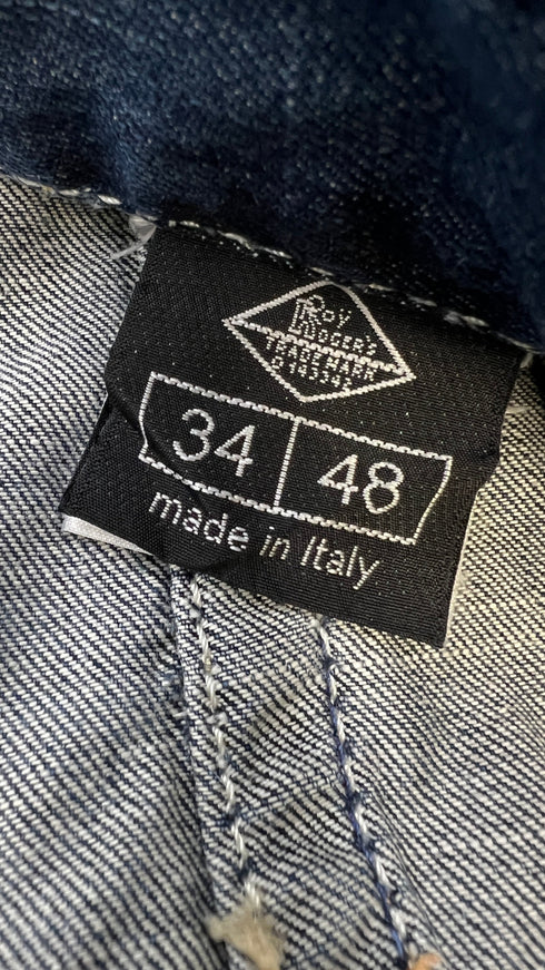 Giacca denim impunturata