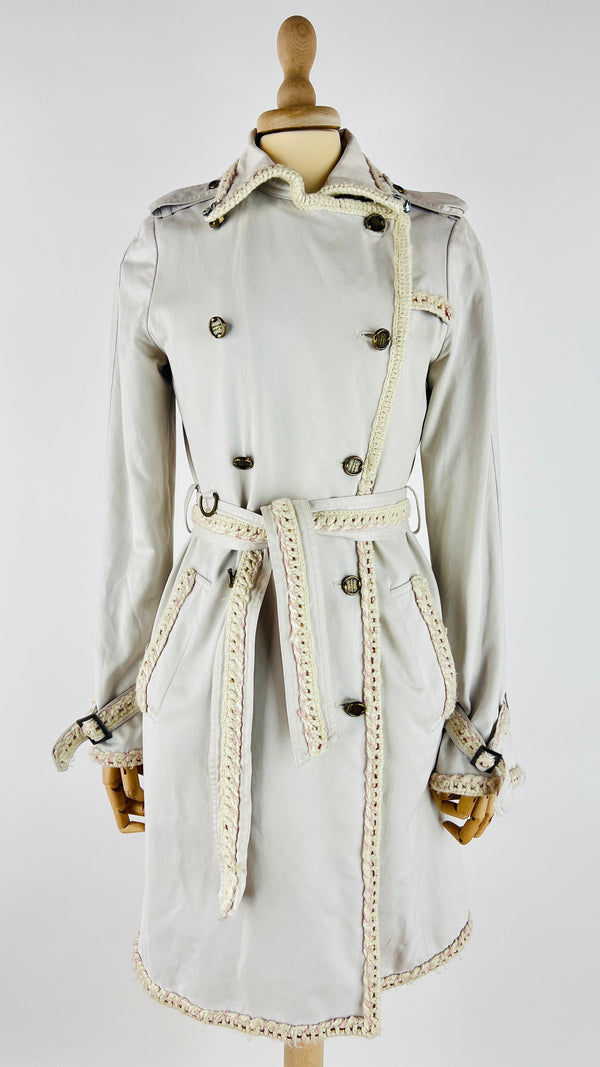 Trench vintage ricamato