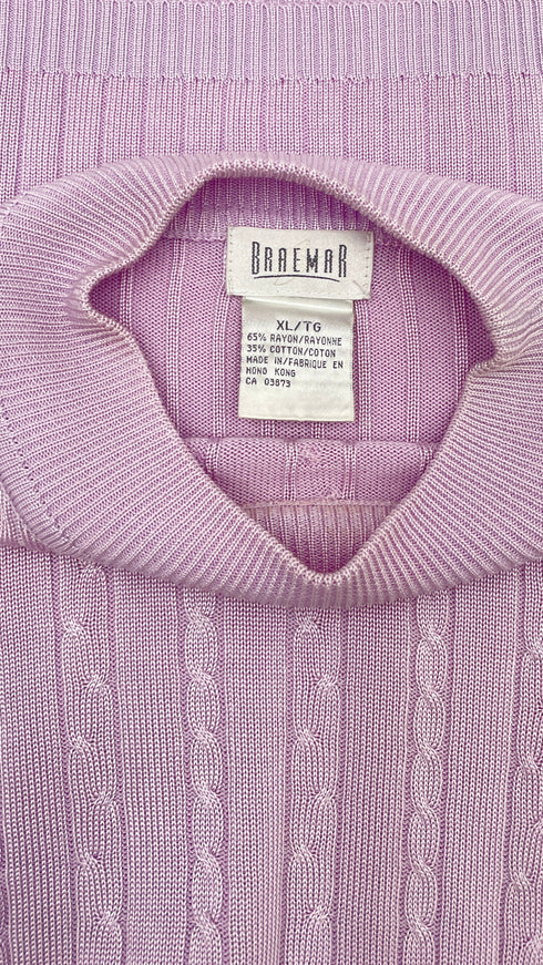 Maglia girocollo a trecce