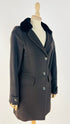 Cappotto cashmere collo applicato