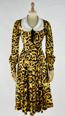 Abito midi in seta animalier Alessandra Rich